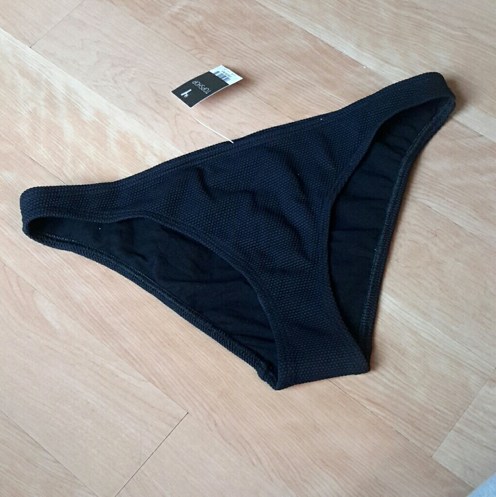 TOPSHOP | Textured Black Bikini Bottom NWT